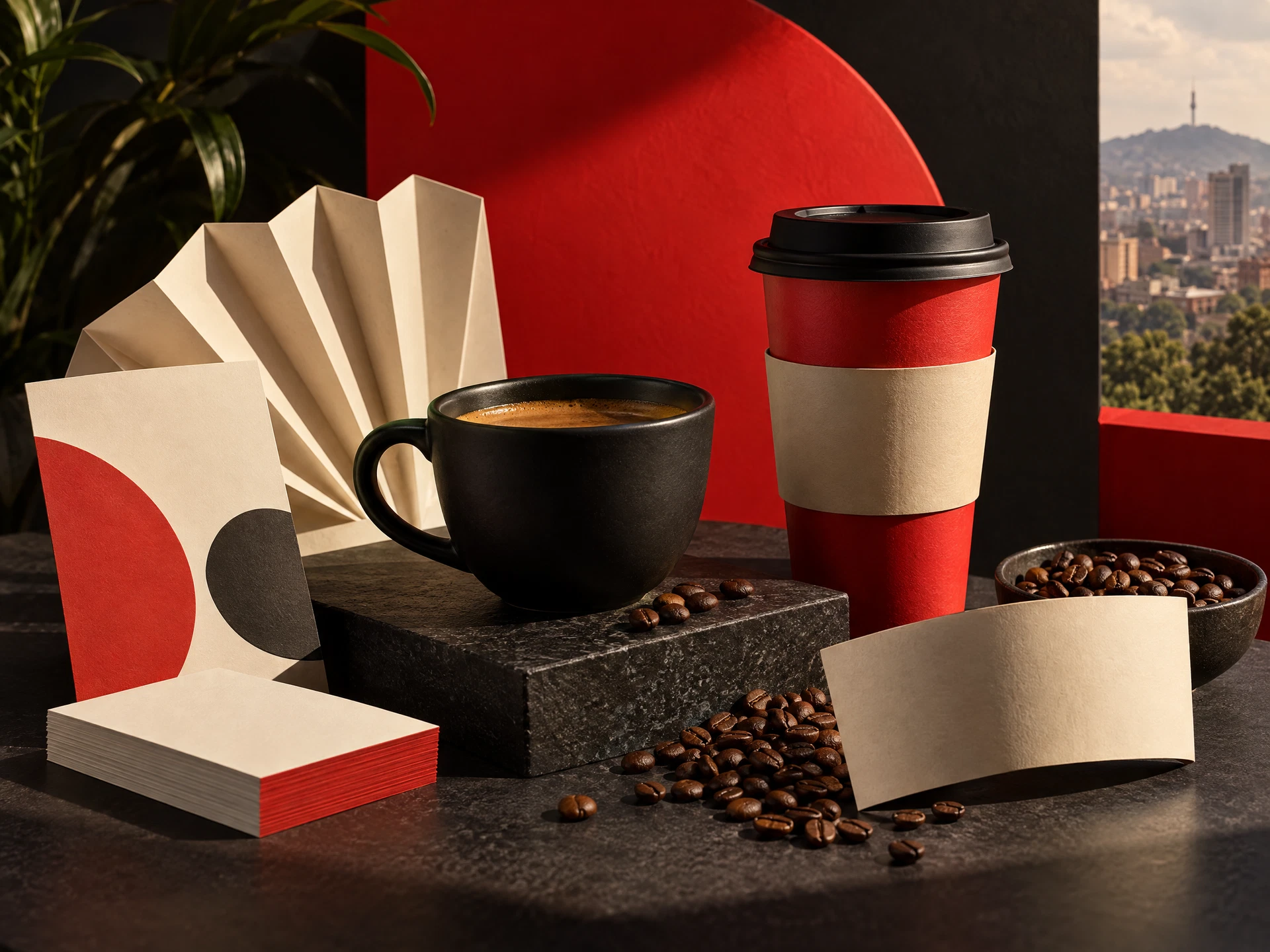 Concept créatif pour l’univers d’un café fictif